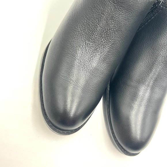 Naturalizer Womens 5.5‎ Zarie Black Leather Low Cut Ankle Boots Booties Shooties - Picture 4 of 14